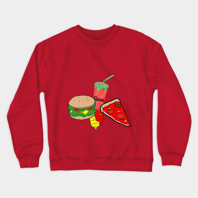 Evil food Crewneck Sweatshirt by DrTigrou